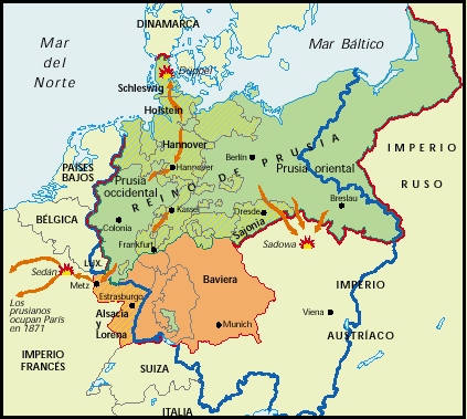 Blog de Sociales de Rosa María: Mapa de la unificación de Alemania.