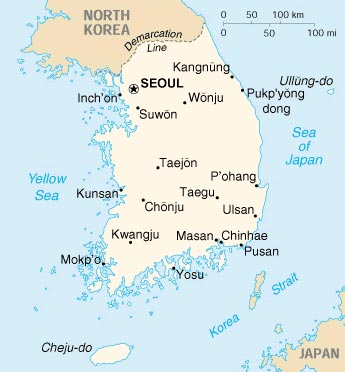 Mapa de Corea
