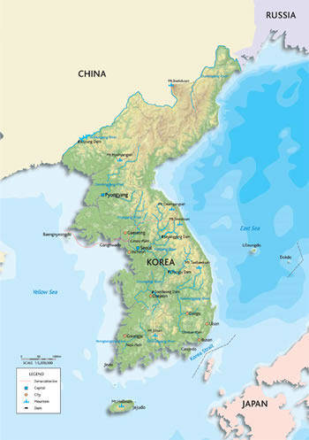 Mapa de Corea