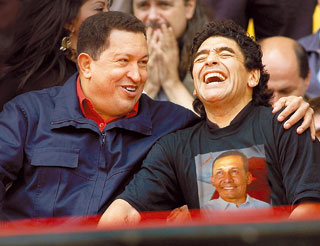 Hugo Chávez y Maradona