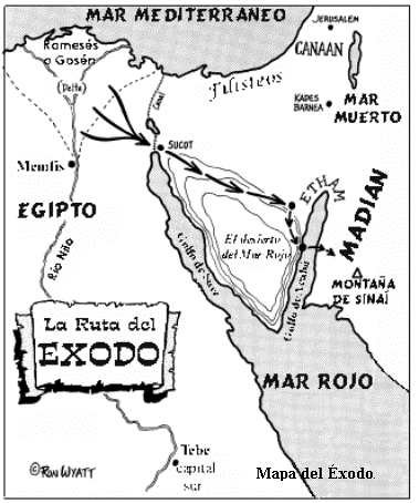 Mapa del éxodo