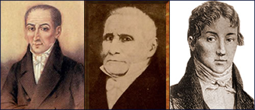 Primer Triunvirato: Juan José Paso, Feliciano Chiclana y Manuel de Sarratea