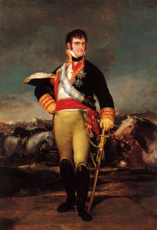 Fernando VII, retratado por Goya