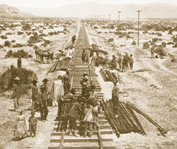 Construcción del ferrocarril americano