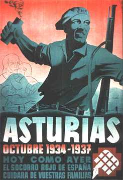 Cartel de la Revolución de 1934 en Asturias