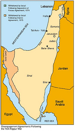 La zona tras la Guerra de Yom Kippur y los Acuerdos de Ginebra