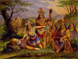 John Smith, con los indios