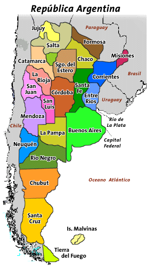 mapa de la Argentina