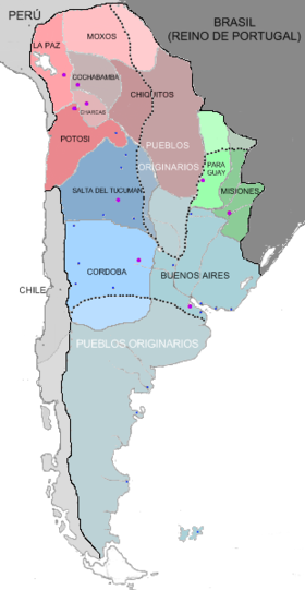 Le Vice Royaume de la Plata en 1809